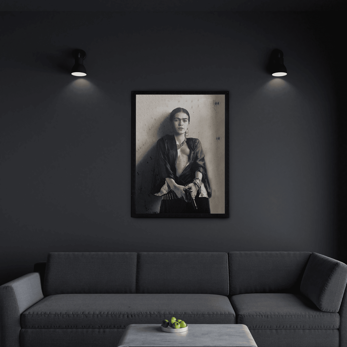 InkFlow Vintage Mexican Painter Self Portrait Poster - Retro Photography Art - Wall Art for Living Room, Bedroom, Office - Gift for Him & Her - 8x10 UNFRAMED Wall Art - Infinity Beyond Crafts