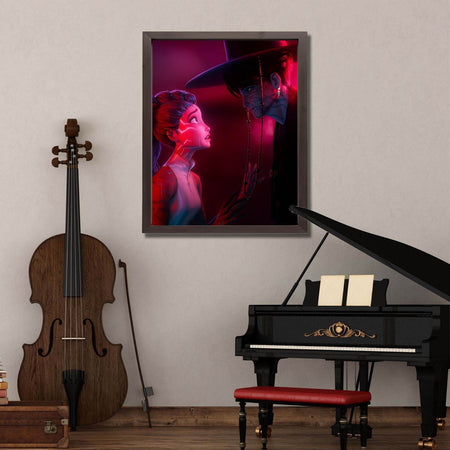 InkFlow Demon Hunters Poster - Vintage-Inspired Wall Art for Music and Fantasy Fans, Retro Korean-Inspired Print for Bedroom or Office, Anime Style Decor - 11x14 Unframed Canvas Wall Art - Infinity Beyond Crafts