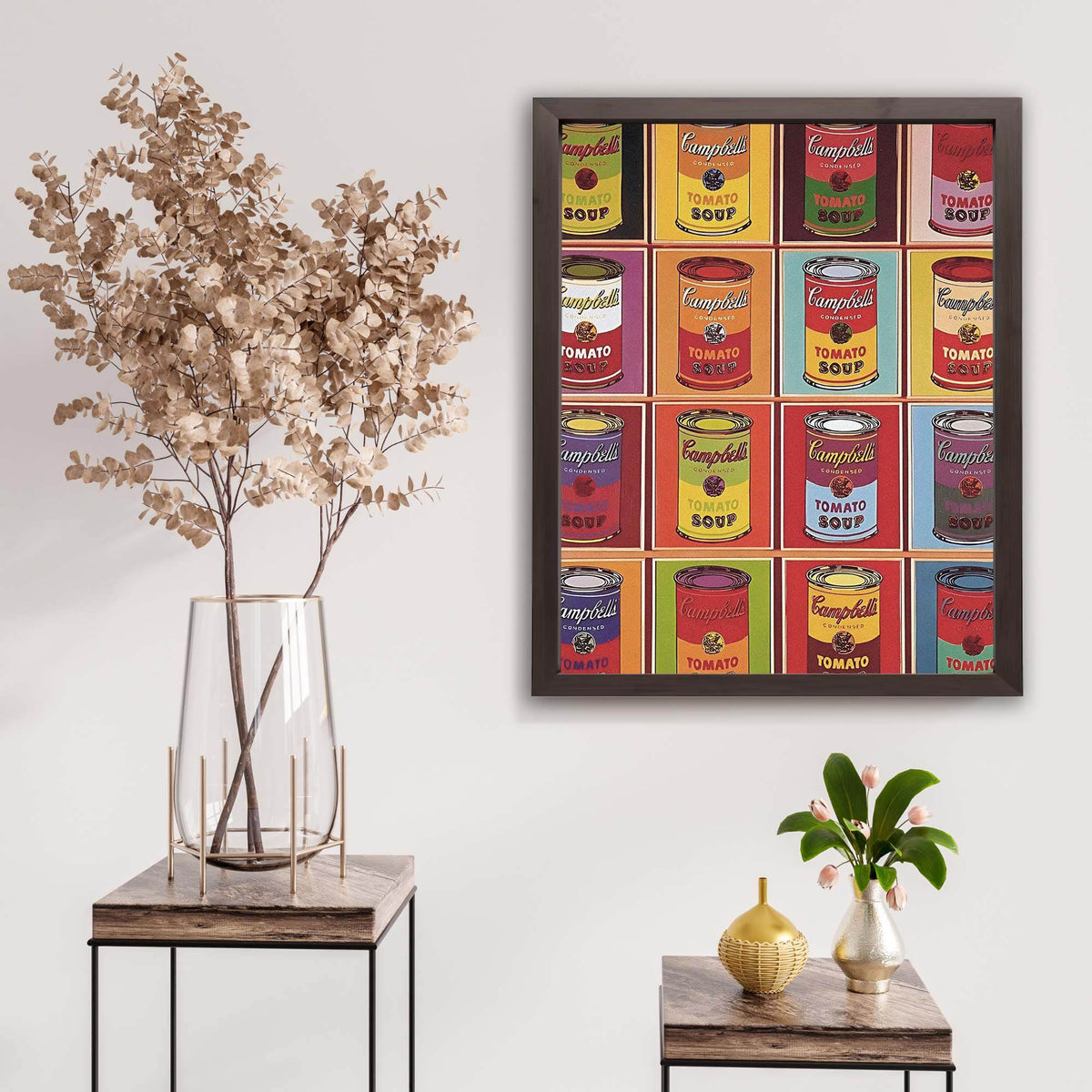 InkFlow Style Soup Can Poster Wall Art - Vintage Inspired Kitchen Decor for Dining Room, Bar or Cafe - Retro Food Illustration Print Gift - 11x14 Unframed Canvas Wall Art - Infinity Beyond Crafts