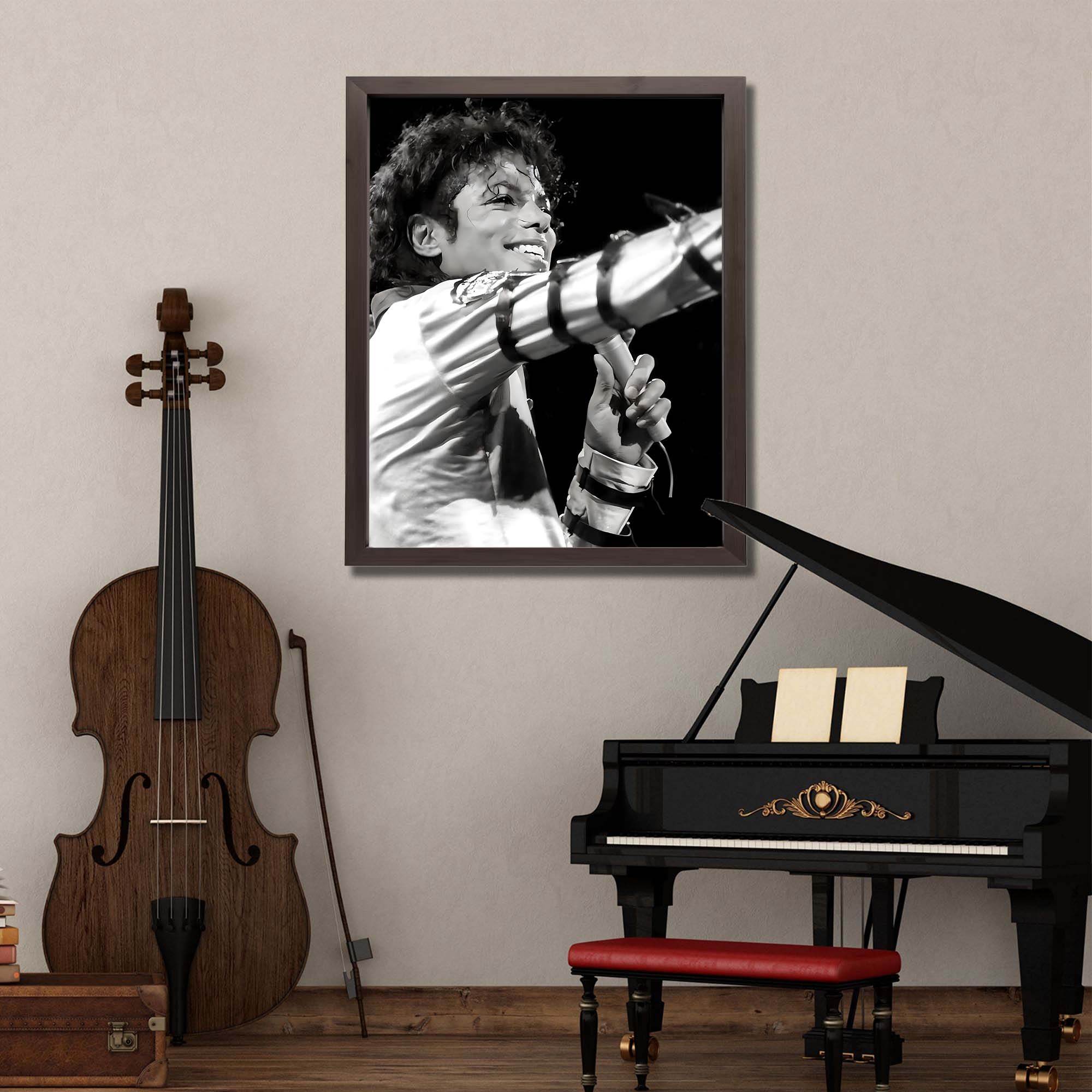 InkFlow Michael Jackson Poster - Timeless Pop Music Icon Wall Art for Home, Office, Bedroom, or Living Room Décor - Bold and Inspiring Statement Artwork Print - 11x14 Unframed Canvas Wall Art - Infinity Beyond Crafts