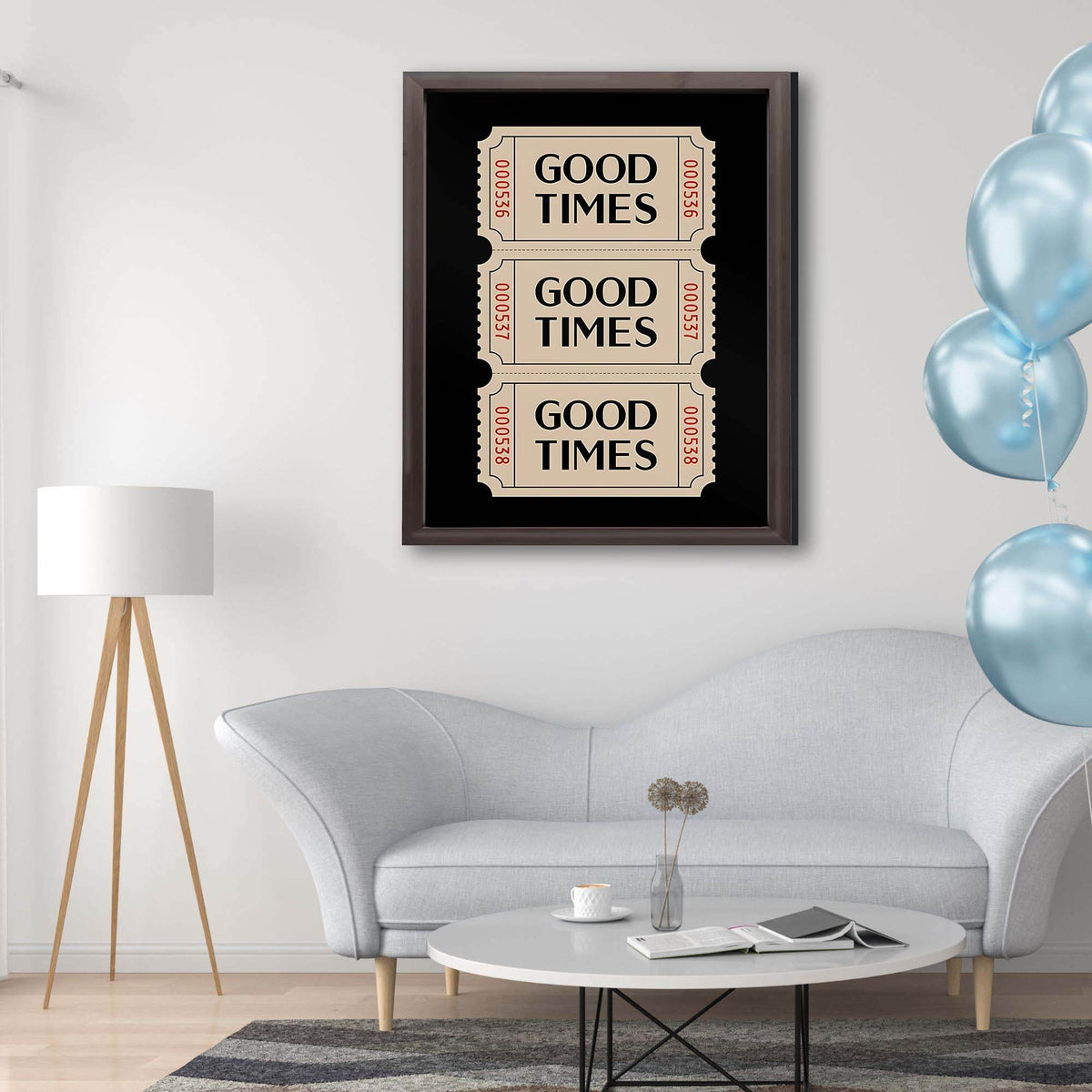 InkFlow Good Times Ticket Poster - Vintage Retro Wall Art for Home Office Bar or Living Room Décor - Nostalgic & Fun Ticket Stub Print - 8x10 Unframed Canvas Wall Art - Infinity Beyond Crafts