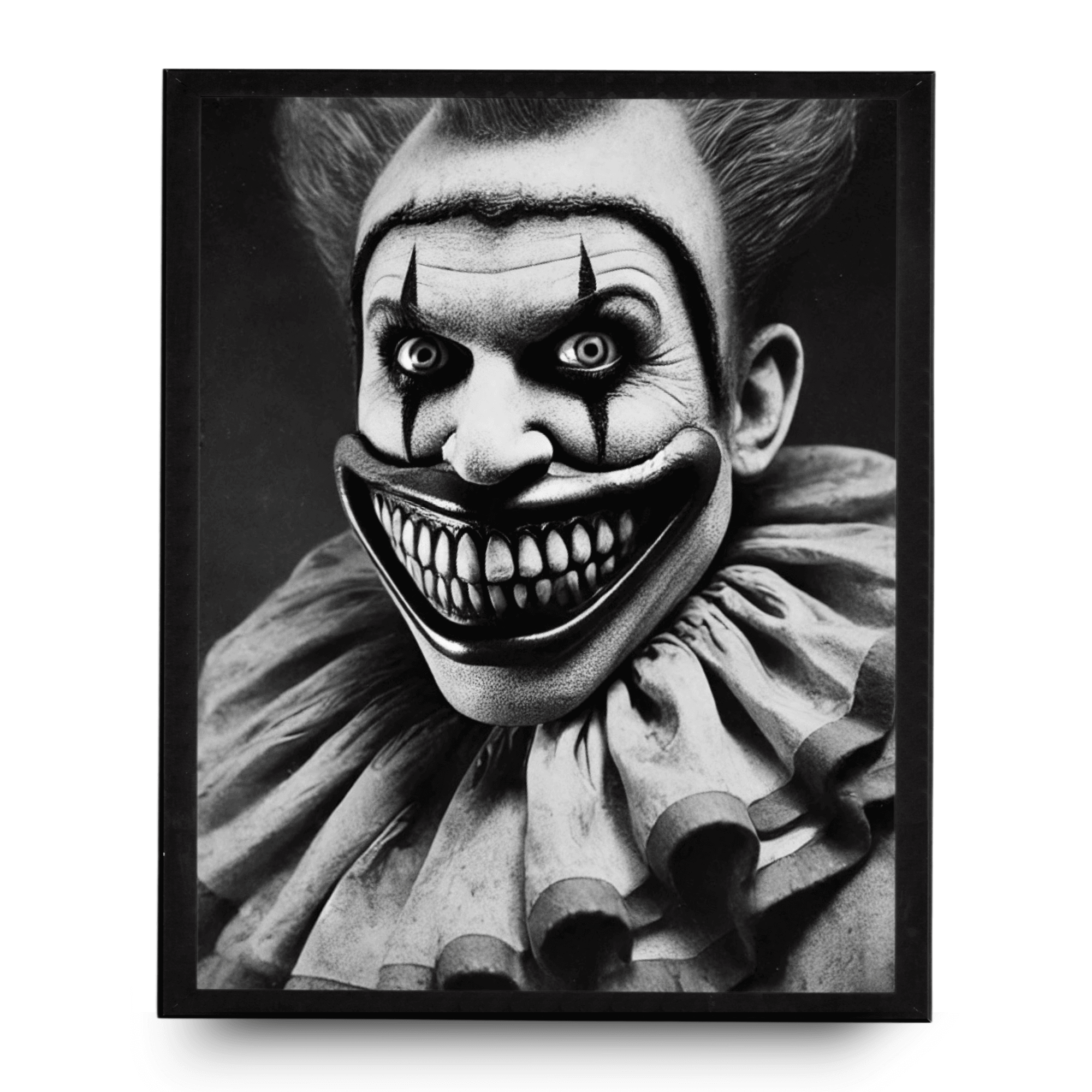 InkFlow Vintage Scary Clown Poster - Retro Circus Print - Halloween Art - Freak Show Art - Gift for Men & Women - Gothic Wall Decor for Bedroom, Living Room or Office - 8x10 UNFRAMED Wall Art - Infinity Beyond Crafts