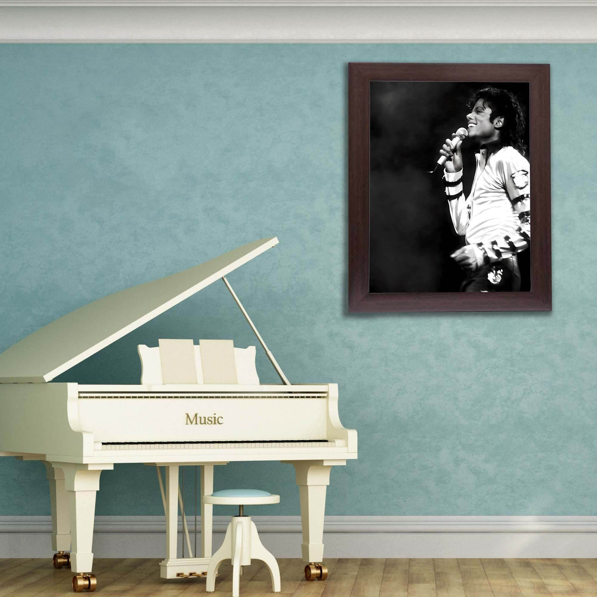 InkFlow Michael Jackson Poster - Iconic Pop Star Wall Art for Home, Office, Bedroom, or Living Room Décor - Vibrant and Classic Statement Artwork Print - 11x14 Unframed Canvas Wall Art - Infinity Beyond Crafts