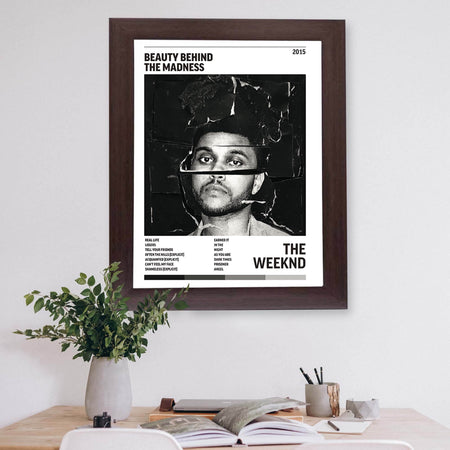 InkFlow Beauty Behind the Madness Music Poster - Iconic Pop Art Print for Music Lovers, Inspirational Wall Decor for Home, Office, and Music Enthusiasts - 8x10 Unframed Canvas Wall Art - Infinity Beyond Crafts