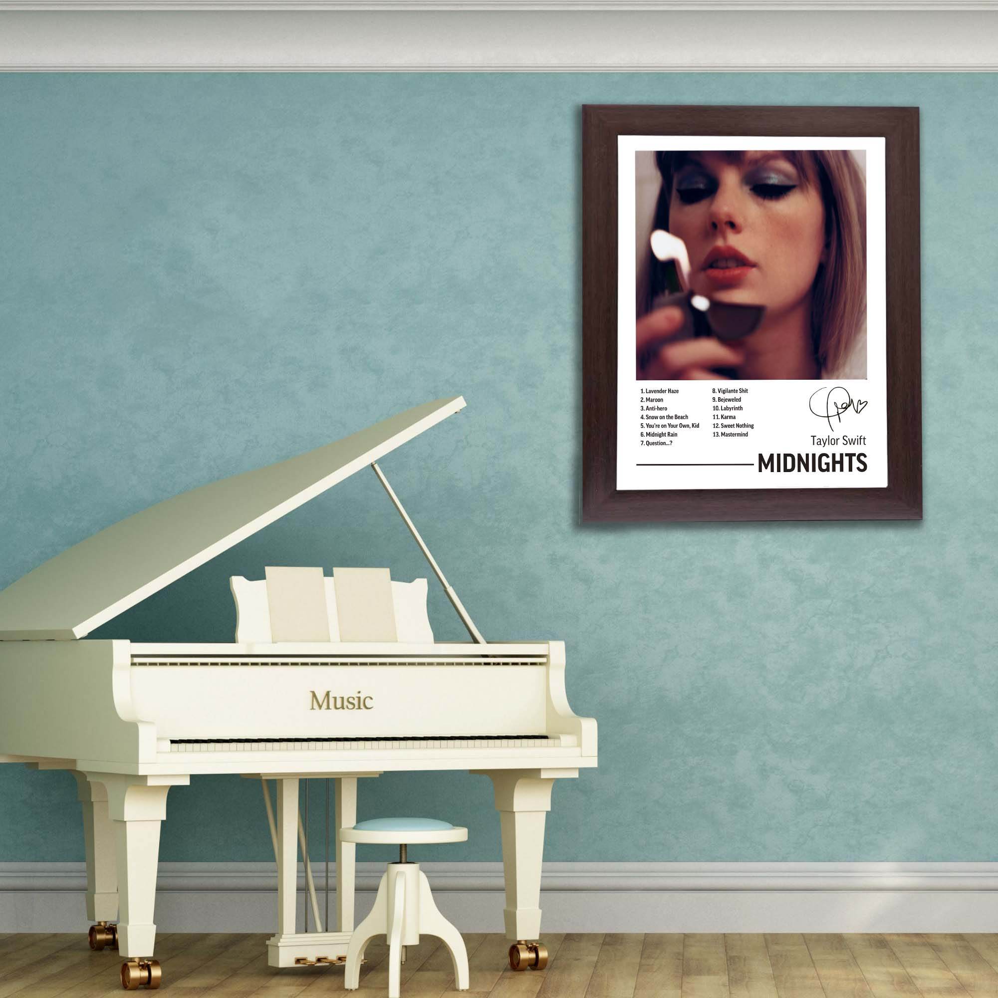 InkFlow Midnights Album Art Poster - Aesthetic Music Poster for Bedroom, Living Room, Office Decor - Modern Artwork for Music Lovers & Home Decoration - 8x10 Unframed Canvas Wall Art - Infinity Beyond Crafts