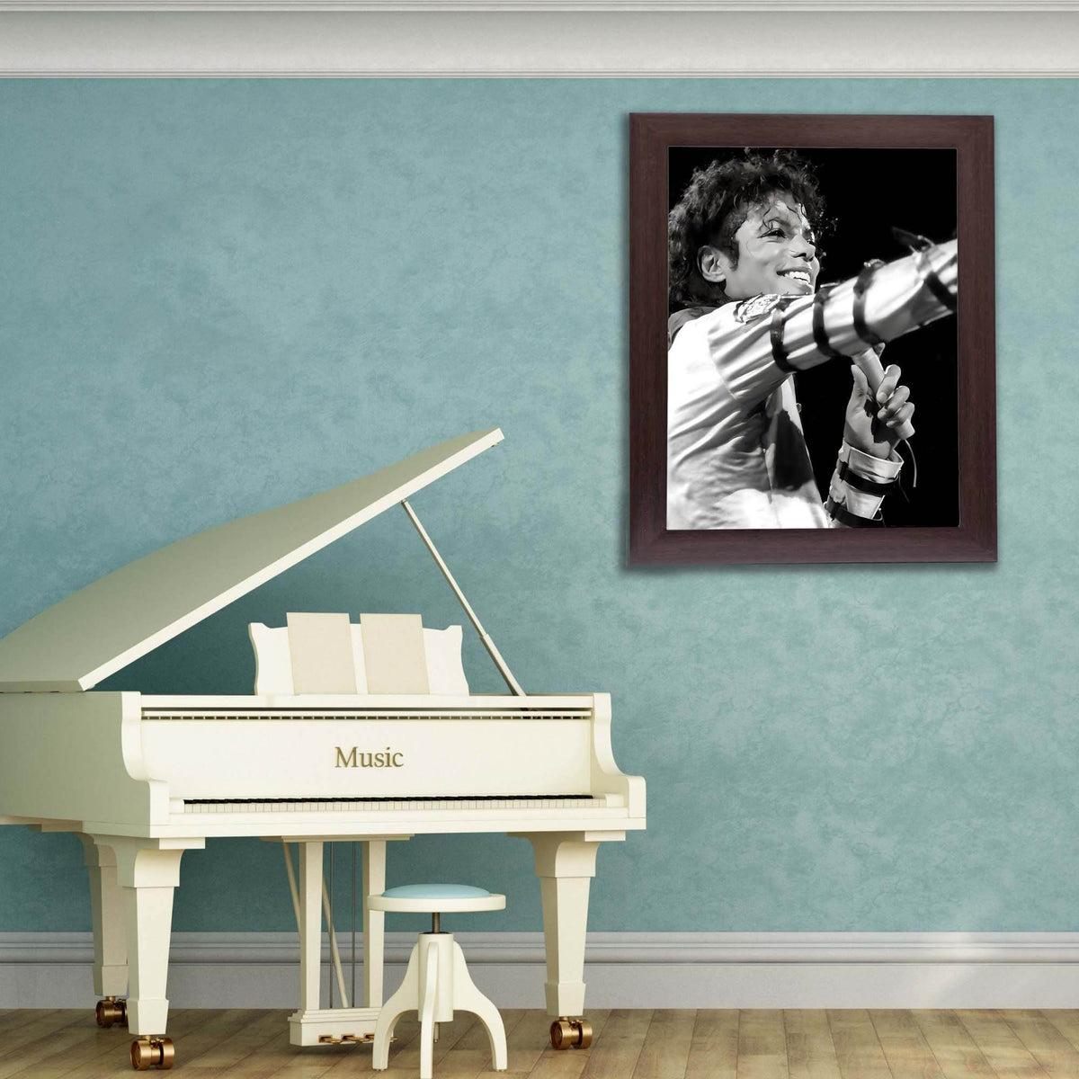 InkFlow Michael Jackson Poster - Timeless Pop Music Icon Wall Art for Home, Office, Bedroom, or Living Room Décor - Bold and Inspiring Statement Artwork Print - 11x14 Unframed Canvas Wall Art - Infinity Beyond Crafts