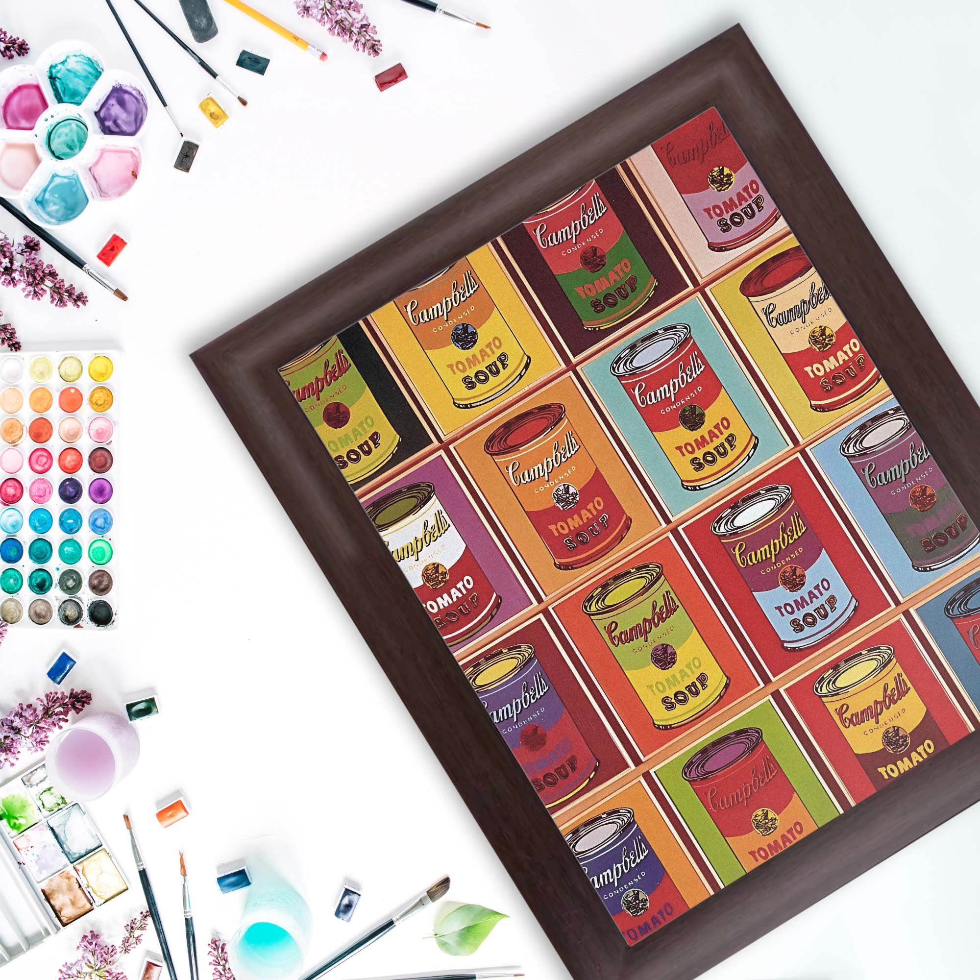 InkFlow Style Soup Can Poster Wall Art - Vintage Inspired Kitchen Decor for Dining Room, Bar or Cafe - Retro Food Illustration Print Gift - 11x14 Unframed Canvas Wall Art - Infinity Beyond Crafts