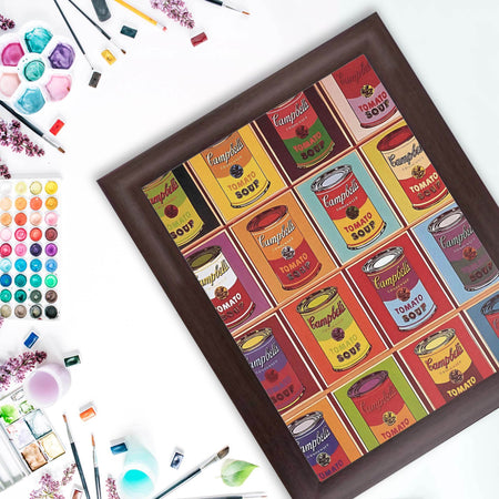 InkFlow Style Soup Can Poster Wall Art - Vintage Inspired Kitchen Decor for Dining Room, Bar or Cafe - Retro Food Illustration Print Gift - 11x14 Unframed Canvas Wall Art - Infinity Beyond Crafts