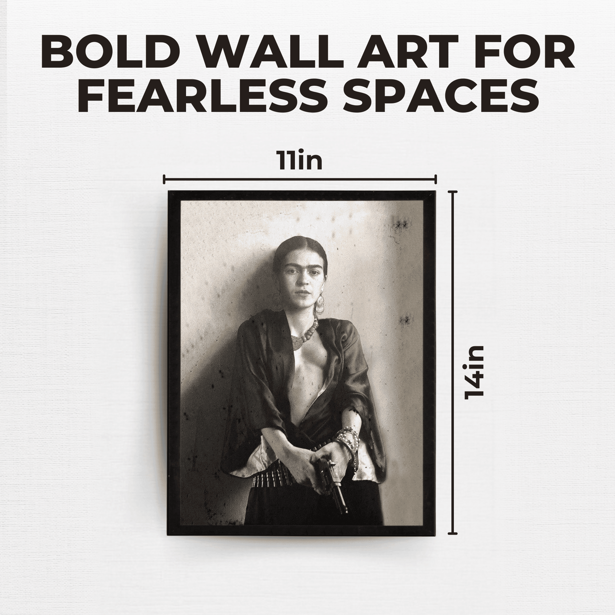 InkFlow Vintage Mexican Painter Self Portrait Poster - Retro Photography Art - Wall Art for Living Room, Bedroom, Office - Gift for Him & Her - 8x10 UNFRAMED Wall Art - Infinity Beyond Crafts