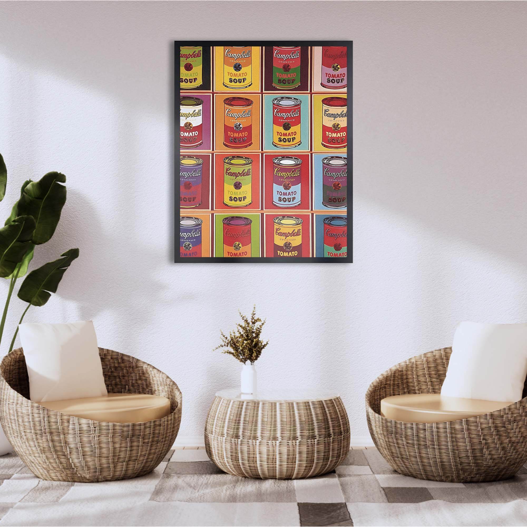 InkFlow Style Soup Can Poster Wall Art - Vintage Inspired Kitchen Decor for Dining Room, Bar or Cafe - Retro Food Illustration Print Gift - 11x14 Unframed Canvas Wall Art - Infinity Beyond Crafts