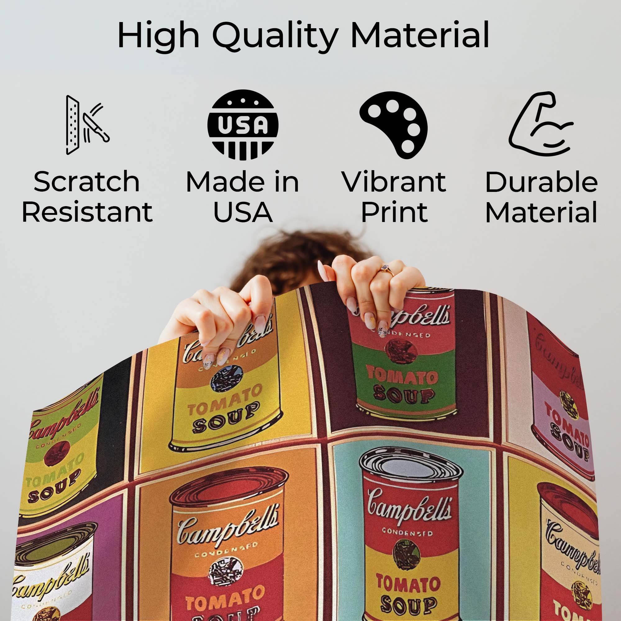 InkFlow Style Soup Can Poster Wall Art - Vintage Inspired Kitchen Decor for Dining Room, Bar or Cafe - Retro Food Illustration Print Gift - 11x14 Unframed Canvas Wall Art - Infinity Beyond Crafts