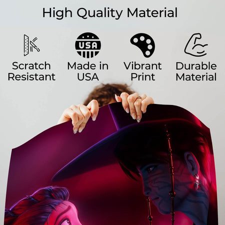 InkFlow Demon Hunters Poster - Vintage-Inspired Wall Art for Music and Fantasy Fans, Retro Korean-Inspired Print for Bedroom or Office, Anime Style Decor - 11x14 Unframed Canvas Wall Art - Infinity Beyond Crafts