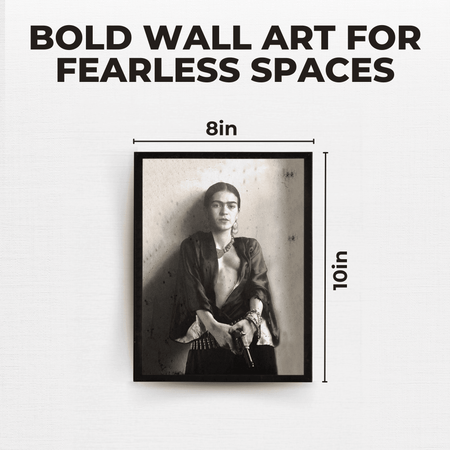 InkFlow Vintage Mexican Painter Self Portrait Poster - Retro Photography Art - Wall Art for Living Room, Bedroom, Office - Gift for Him & Her - 8x10 UNFRAMED Wall Art - Infinity Beyond Crafts