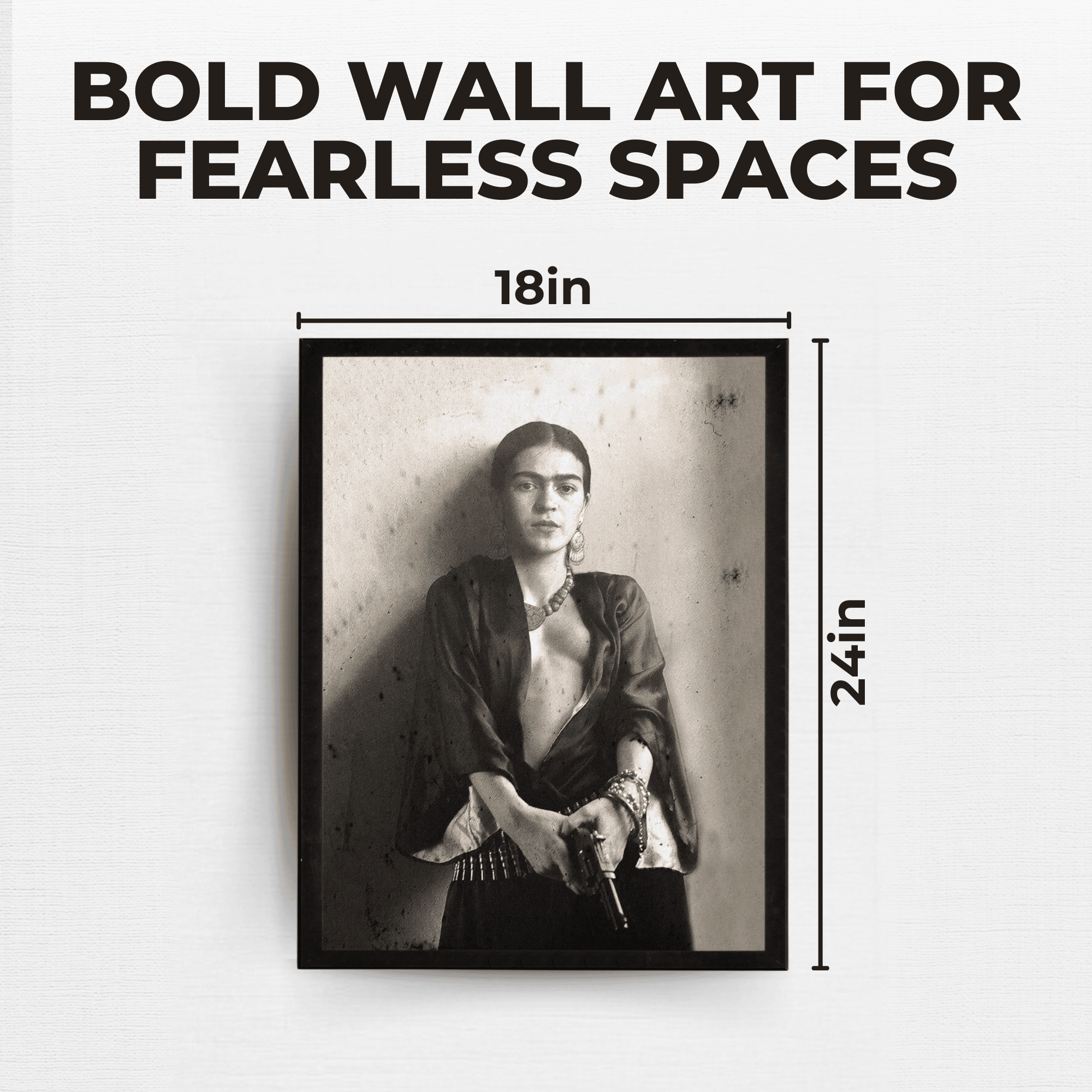 InkFlow Vintage Mexican Painter Self Portrait Poster - Retro Photography Art - Wall Art for Living Room, Bedroom, Office - Gift for Him & Her - 8x10 UNFRAMED Wall Art - Infinity Beyond Crafts