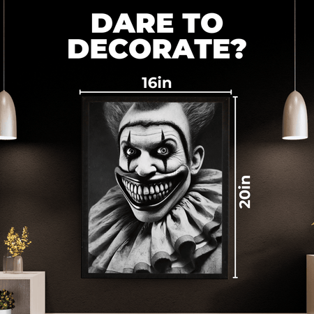 InkFlow Vintage Scary Clown Poster - Retro Circus Print - Halloween Art - Freak Show Art - Gift for Men & Women - Gothic Wall Decor for Bedroom, Living Room or Office - 8x10 UNFRAMED Wall Art - Infinity Beyond Crafts