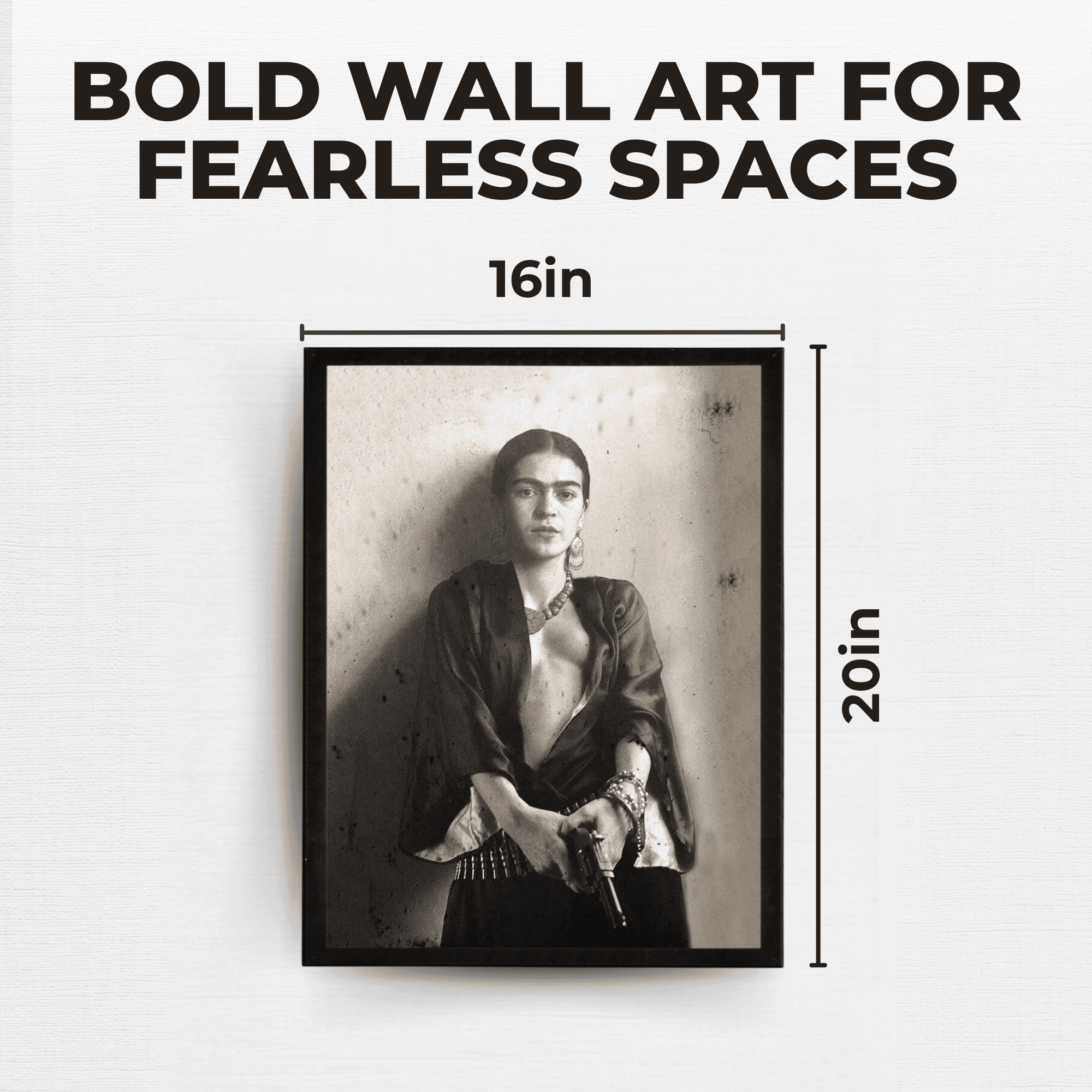 InkFlow Vintage Mexican Painter Self Portrait Poster - Retro Photography Art - Wall Art for Living Room, Bedroom, Office - Gift for Him & Her - 8x10 UNFRAMED Wall Art - Infinity Beyond Crafts