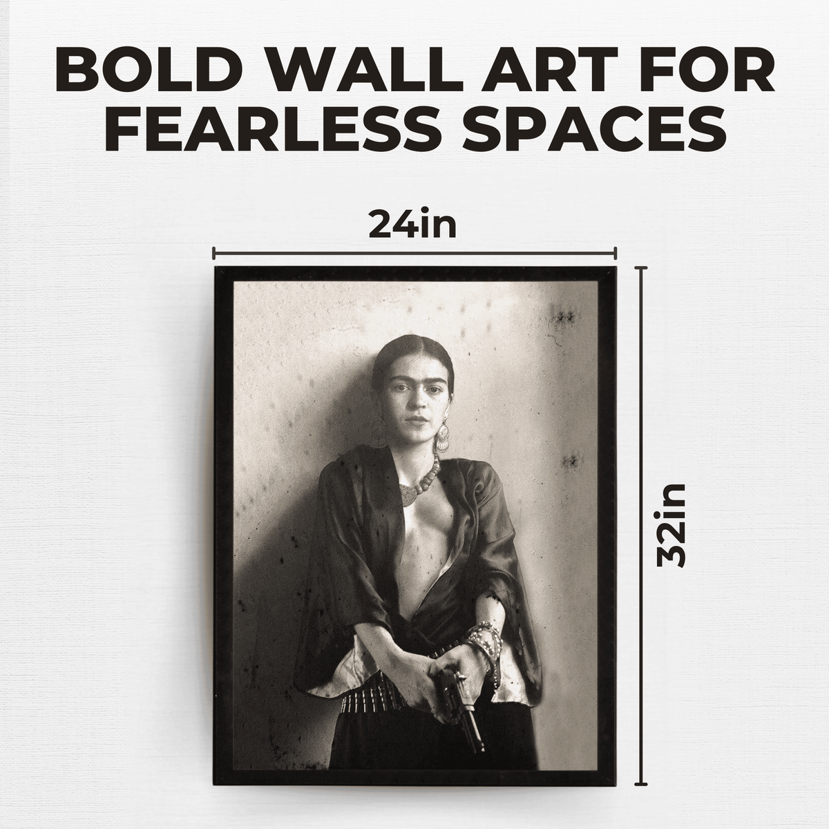 InkFlow Vintage Mexican Painter Self Portrait Poster - Retro Photography Art - Wall Art for Living Room, Bedroom, Office - Gift for Him & Her - 8x10 UNFRAMED Wall Art - Infinity Beyond Crafts