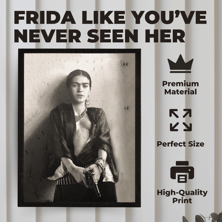 InkFlow Vintage Mexican Painter Self Portrait Poster - Retro Photography Art - Wall Art for Living Room, Bedroom, Office - Gift for Him & Her - 8x10 UNFRAMED Wall Art - Infinity Beyond Crafts