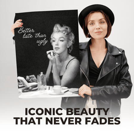 InkFlow Iconic Beauty Poster - Vintage Art - Pop Art - Graffiti Art - Retro Portrait Art - Timeless Style - Great Bedroom or Living Room Decor - 8x10 UNFRAMED Wall Art Visit the InkFlow Posters Store - Infinity Beyond Crafts