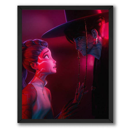 InkFlow Demon Hunters Poster - Vintage-Inspired Wall Art for Music and Fantasy Fans, Retro Korean-Inspired Print for Bedroom or Office, Anime Style Decor - 11x14 Unframed Canvas Wall Art - Infinity Beyond Crafts