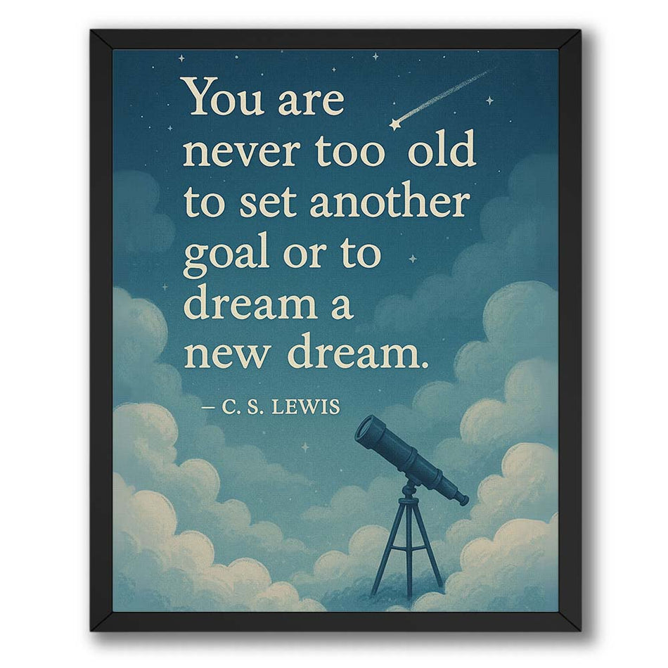 InkFlow C.S. Lewis Inspirational Quote Poster - Motivational Wall Art for Home, Office, Bedroom, Living Room Décor - Thought-Provoking Statement Piece - 8x10 Unframed Canvas Wall Art
