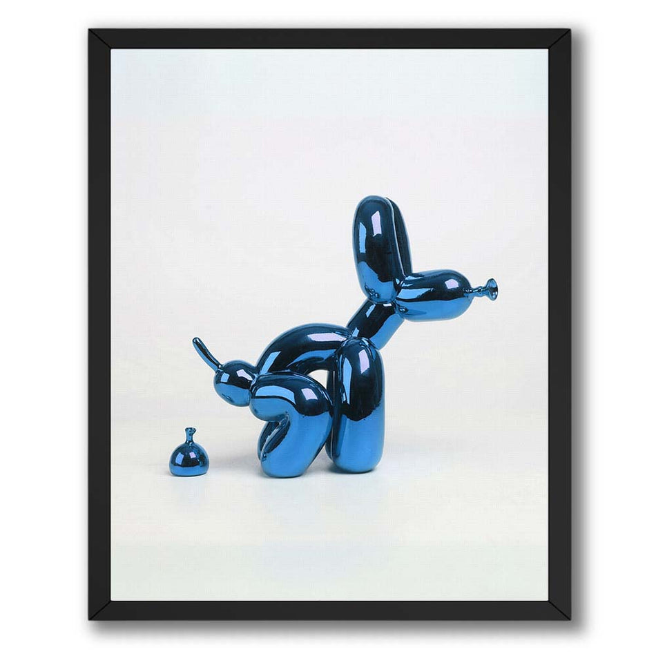 InkFlow Balloon Dog Pooping Poster - Bold and Funny Pop Art Animal Wall Art for Bedroom, Living Room or Office - Unique Quirky Gift for Dog & Art Fans - 8x10 Unframed Canvas Wall Art