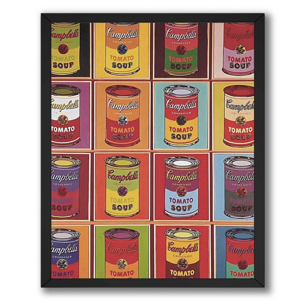 InkFlow Style Soup Can Poster Wall Art - Vintage Inspired Kitchen Decor for Dining Room, Bar or Cafe - Retro Food Illustration Print Gift - 11x14 Unframed Canvas Wall Art - Infinity Beyond Crafts
