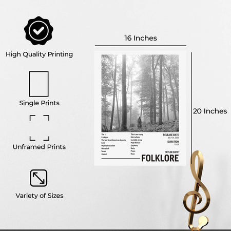 InkFlow Vintage-Inspired Music Poster - Classic Music Art Print, Elegant Wall Decor for Home or Office, Stylish Artwork for Music Lovers - 11x14 Unframed Canvas Wall Art - Infinity Beyond Crafts