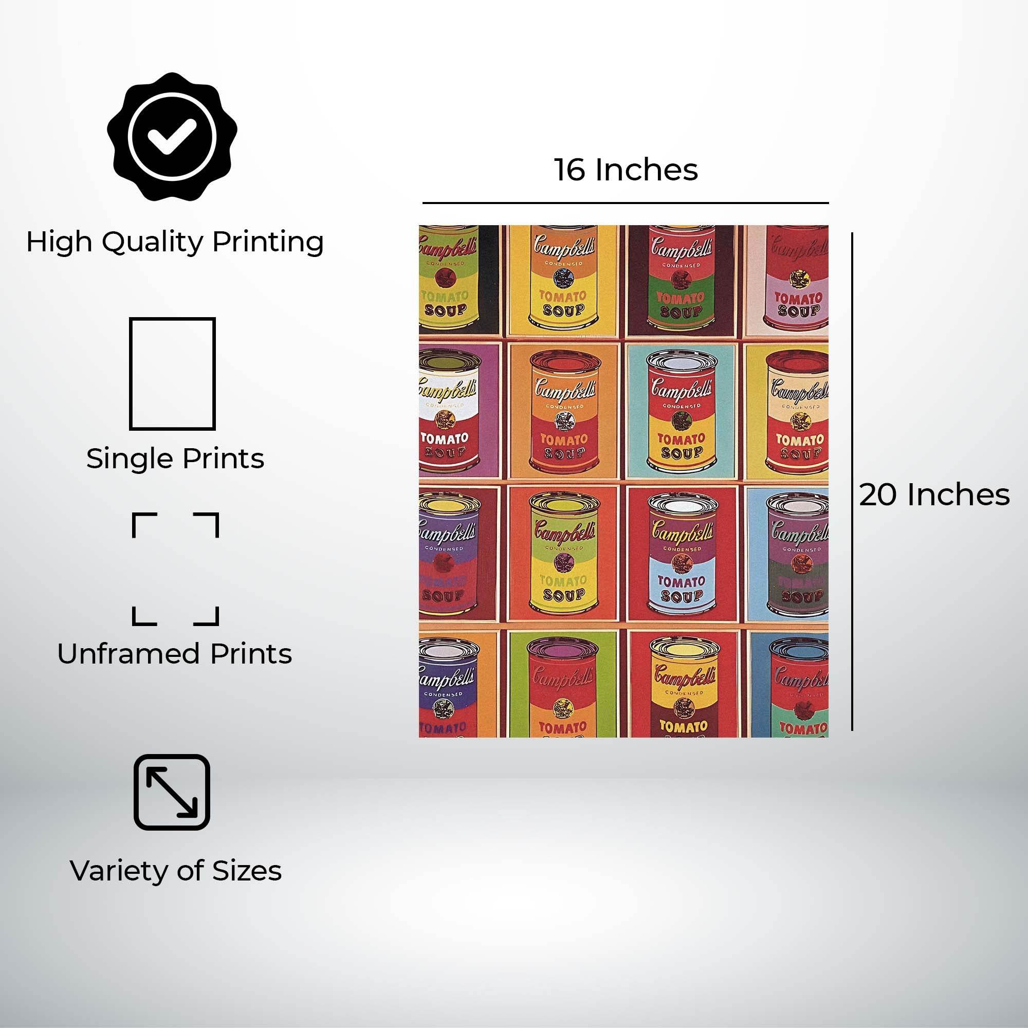 InkFlow Style Soup Can Poster Wall Art - Vintage Inspired Kitchen Decor for Dining Room, Bar or Cafe - Retro Food Illustration Print Gift - 11x14 Unframed Canvas Wall Art - Infinity Beyond Crafts