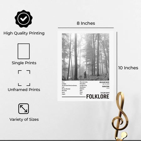 InkFlow Vintage-Inspired Music Poster - Classic Music Art Print, Elegant Wall Decor for Home or Office, Stylish Artwork for Music Lovers - 11x14 Unframed Canvas Wall Art - Infinity Beyond Crafts