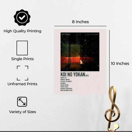 InkFlow Koi no Yokan Poster - Inspirational Wall Art Print for Home, Office, Bedroom, or Living Room Décor - Beautiful Japanese Phrase Typography Artwork - 11x14 Unframed Canvas Wall Art - Infinity Beyond Crafts