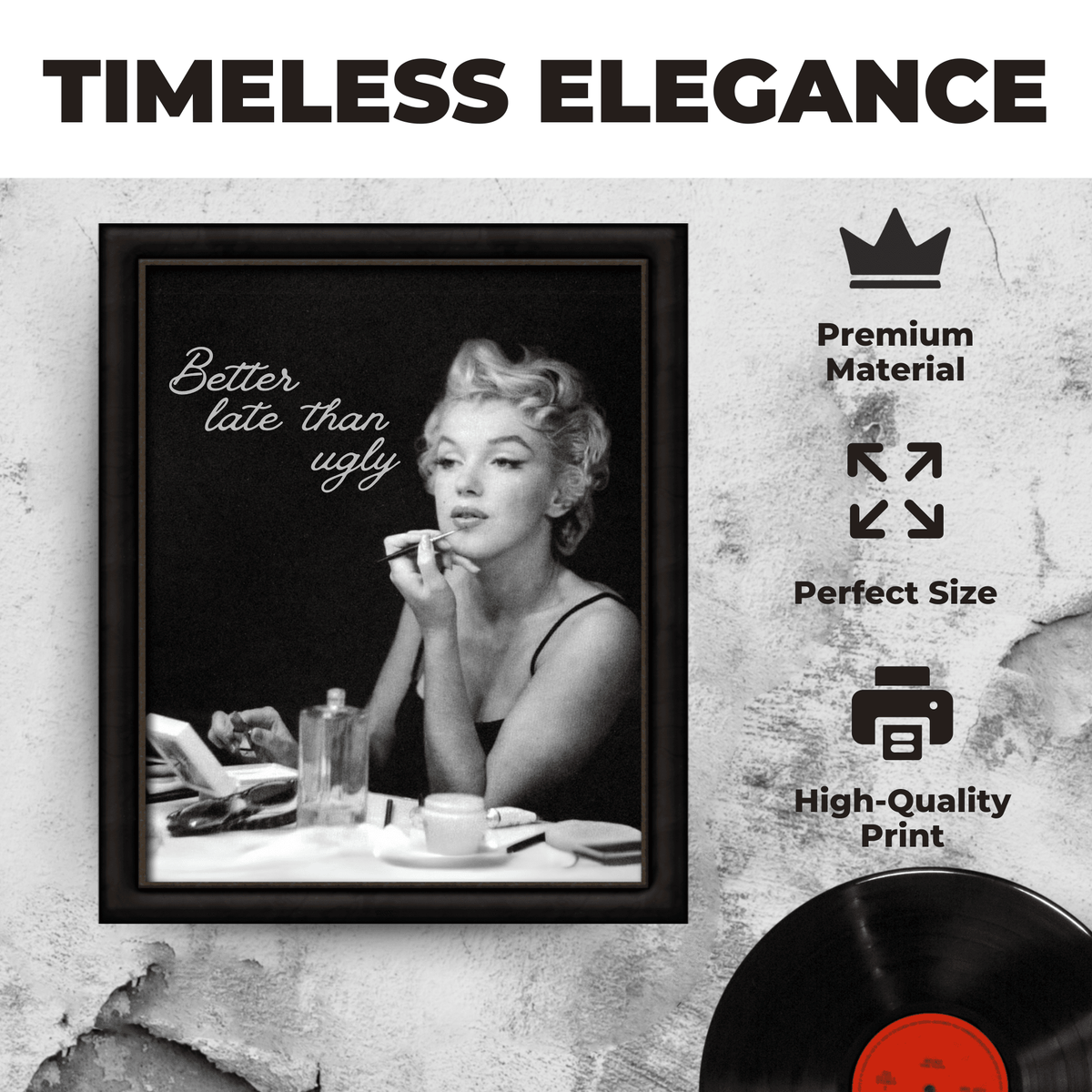 InkFlow Iconic Beauty Poster - Vintage Art - Pop Art - Graffiti Art - Retro Portrait Art - Timeless Style - Great Bedroom or Living Room Decor - 8x10 UNFRAMED Wall Art Visit the InkFlow Posters Store - Infinity Beyond Crafts